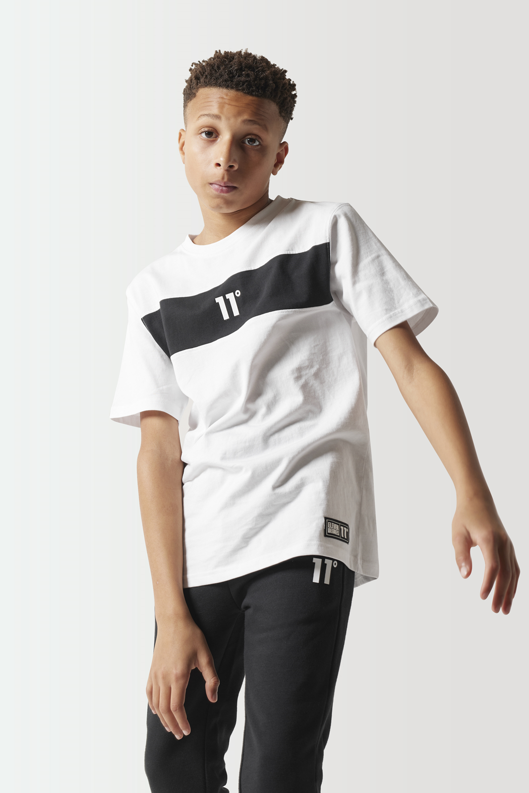 Junior Colour Block T-Shirt - White / Black