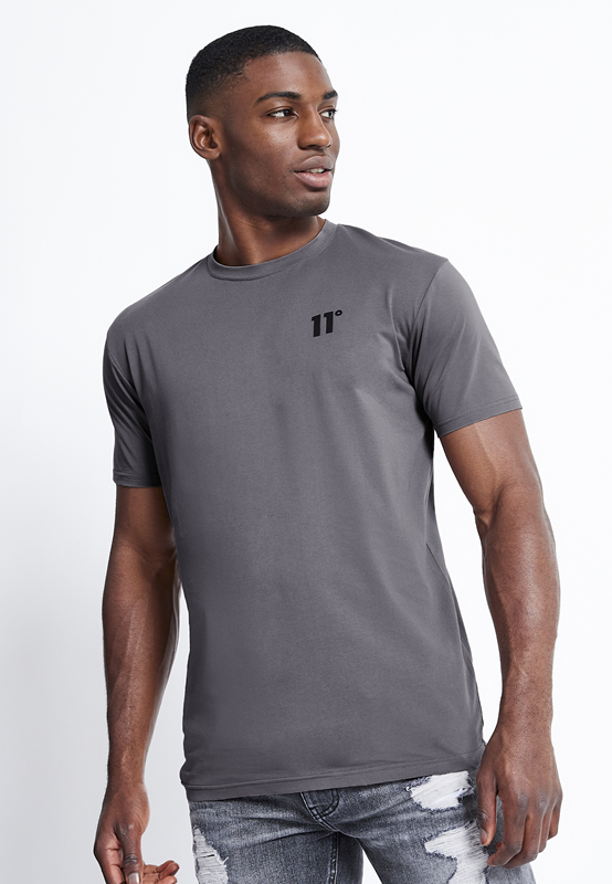Men's Core Muscle Fit T-Shirt - Frost Grey-Model Front View