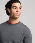SUPERDRY Vintage Emb Cotton Cash Crew-Gull Grey Marl Gull Grey Marl detail view