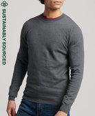 SUPERDRY Vintage Emb Cotton Cash Crew-Gull Grey Marl Gull Grey Marl front view