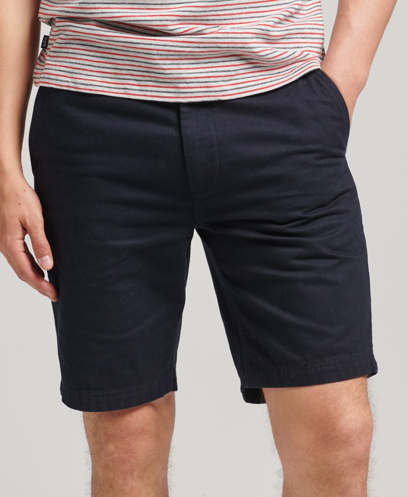 SUPERDRY Vintage Officer Chino Short Eclipse Navy Eclipse Navy front view