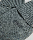SUPERDRY Knitted Logo Gloves-Rich Charcoal Marl Rich Charcoal Marl model front view