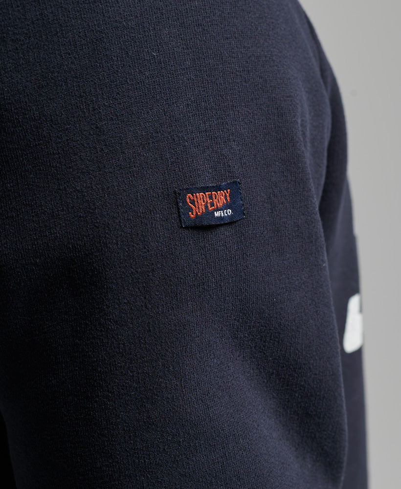 Men's Vintage Industrial Auto Eclipse Navy Crew Sweatshirt-Tab Logo