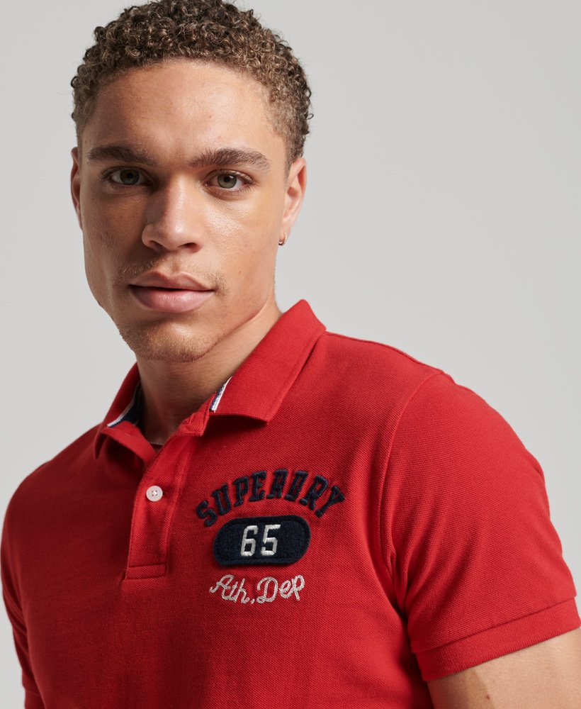 Applique Classic Fit Polo-Barndoor Red-chest logo view