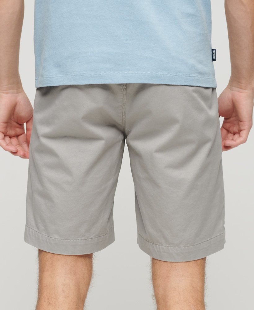 Stretch Chino Dove Grey Shorts-Back view