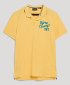 SUPERDRY Applique Classic Fit Polo-Canary Yellow Marl Canary Yellow Marl front view