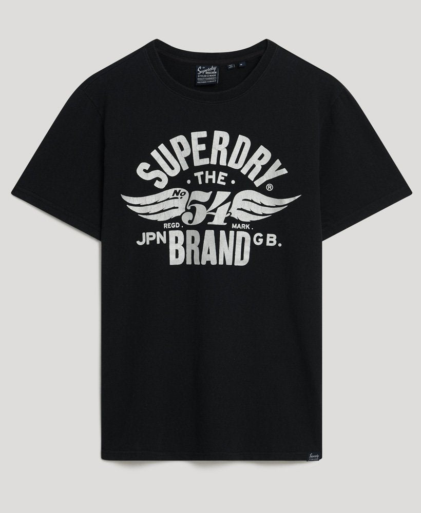 SUPERDRY Reworked Classics Graphic Tee-Nero Black Marl Nero Black Marl front view