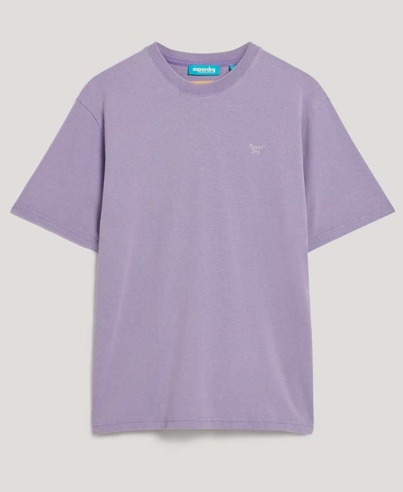 Men's Vintage Washed T-Shirt-Lavender Purple-Ghost Front View