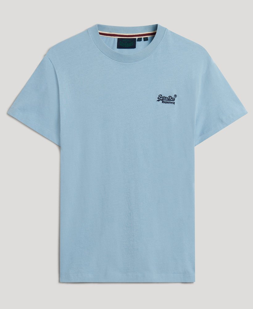 Men's Essential Logo Emb Tee-China Blue-Front View