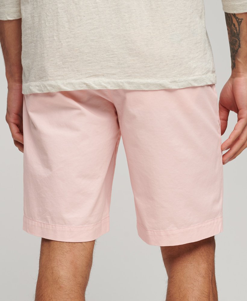 Men's Stretch Chino Short-Pink Sunset-Model Back View