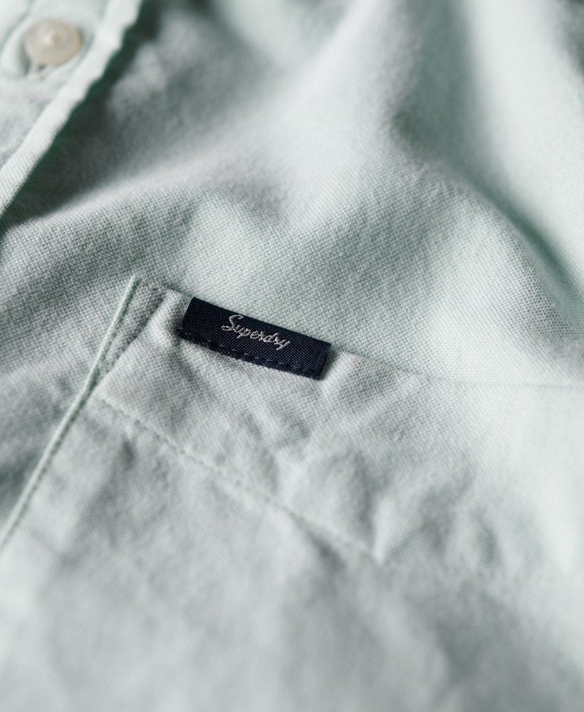 Men's Vintage Oxford Short Sleeve Shirt-Pocket View