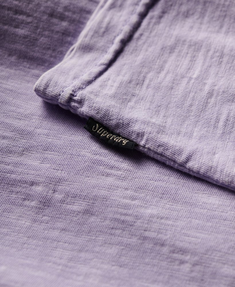 SUPERDRY Cali Striped Logo T Shirt-Light Lavender Purple Slub Light Lavender Purple Slub detail view