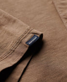 SUPERDRY Short Sleeve Jersey Grandad Top-Walnut Brown Walnut Brown detail view