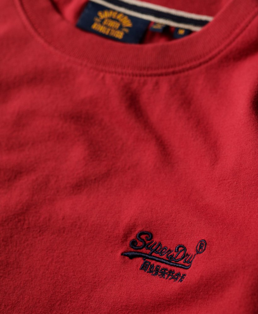 Men's Essential Logo Emb Tee-Cranberry Crush Red-Chest Logo View