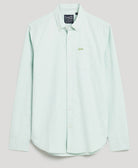 SUPERDRY Cotton Long Sleeve Oxford Shirt-Light Green Light Green flat front view