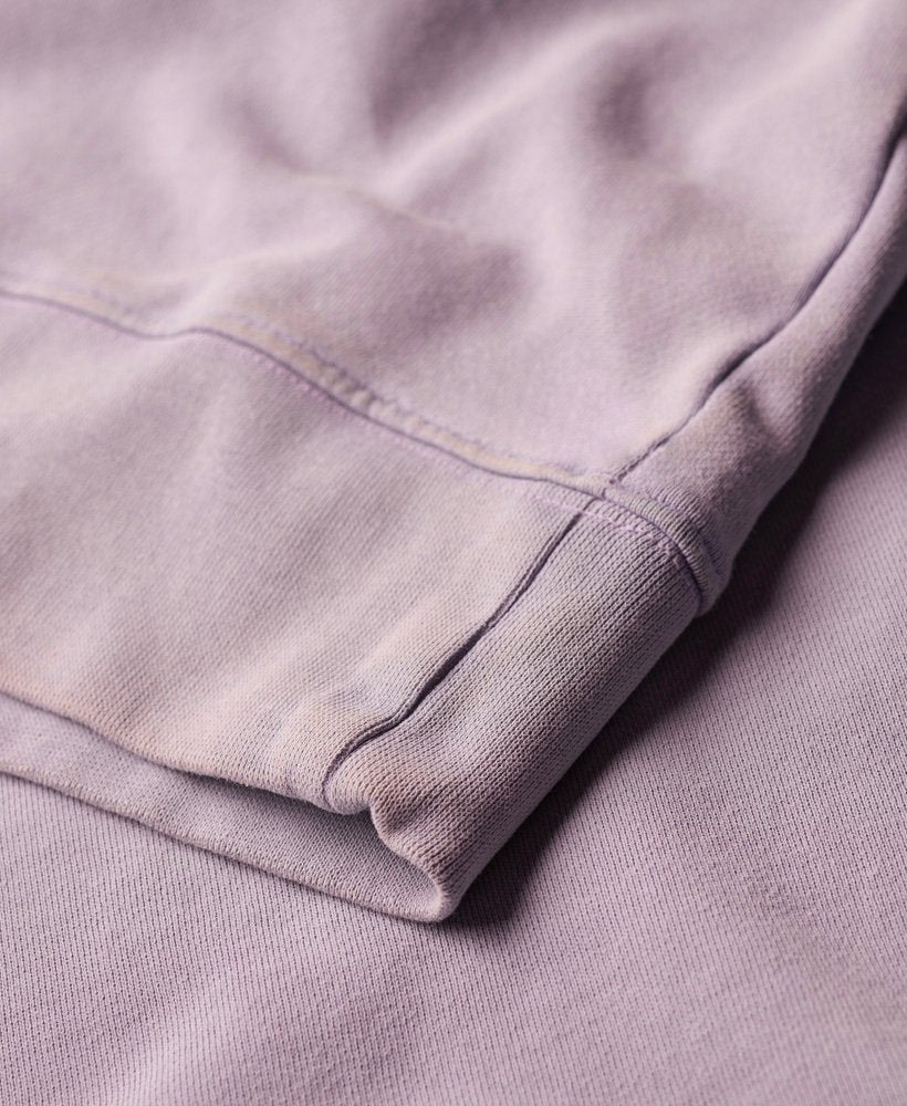 Men's Vintage Washed Sweatshirt-Lavender Purple-Close Up View