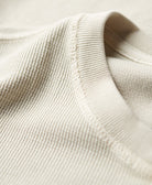 SUPERDRY Waffle Long Sleeve Henley Top-Light Stone Beige Light Stone Beige back view