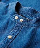 SUPERDRY Merchant Grandad Indigo Shirt-Heavy Rinse Heavy Rinse side view