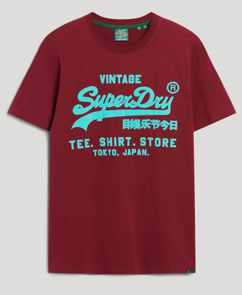 SUPERDRY Neon Vintage T-Shirt-Rich Berry Purple Rich Berry Purple front view