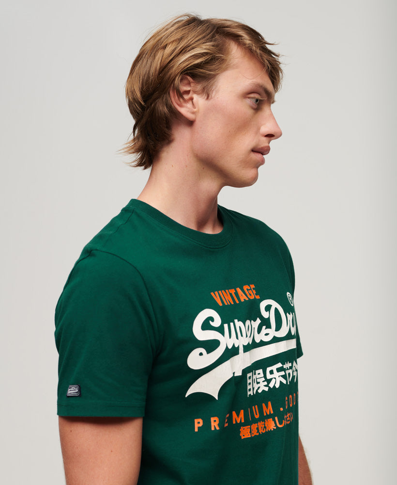 Men'sClassic Vl Heritage T Shirt-Pine Green-Side View