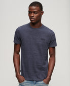 Men's Vintage Logo Emb Tee-Dark Indigo Blue Marl-Front View