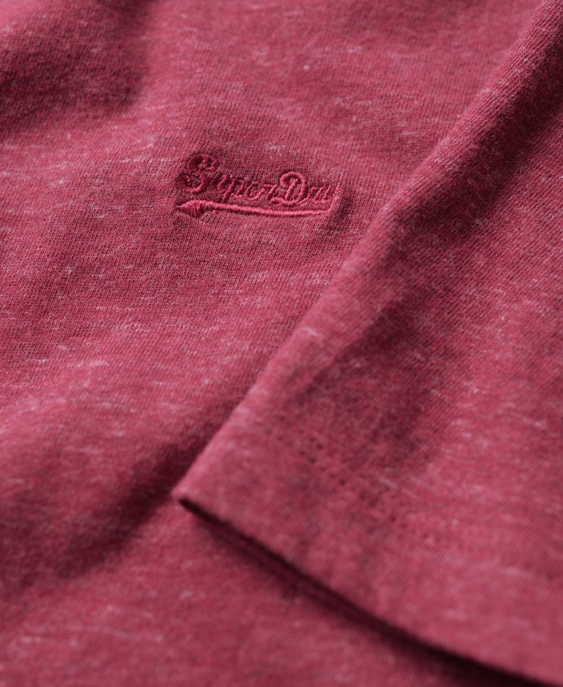 Vintage Logo Embroidered Berry Red Tee-Logo view