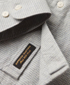 SUPERDRY Long Sleeve Cotton Smart Shirt-Charcoal Grey Mix Charcoal Grey Mix back view
