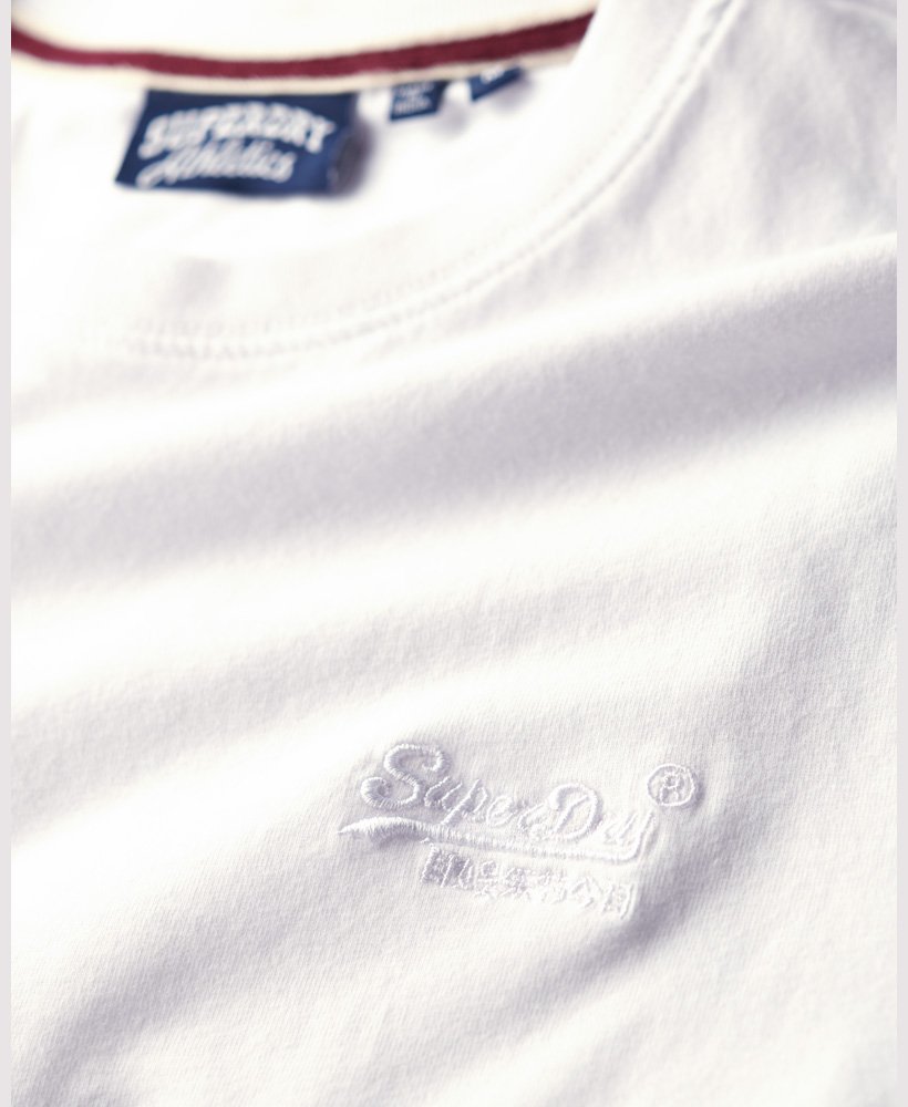 Men's Vintage Logo Emb Tee-Optic-Chest Logo View