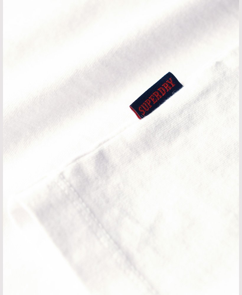 Men's Vintage Logo Emb Tee-Optic-Tab Logo View