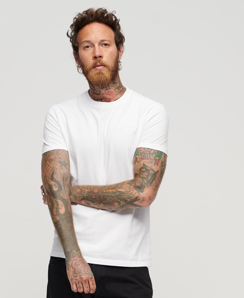 SUPERDRY Vintage Logo Emb Tee-Optic Optic front view