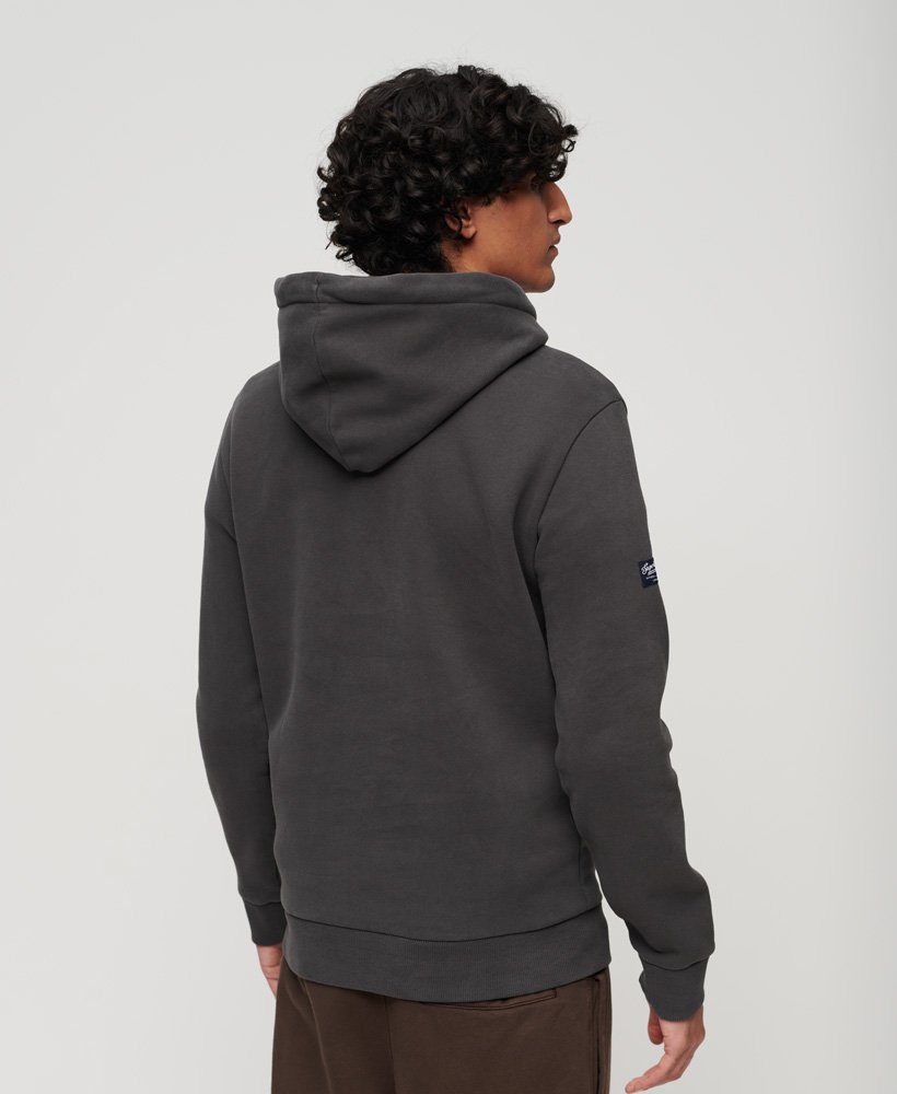 Men's Classic Vl Heritage Hoodie-Washed Black-Back View