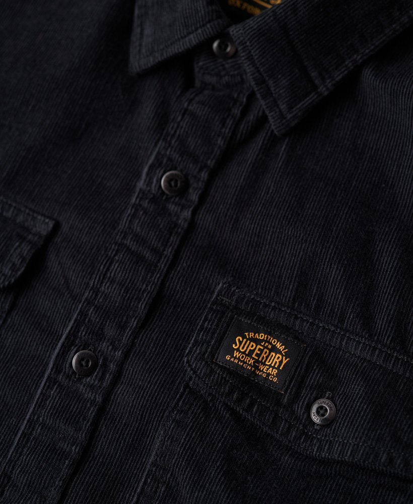 Trailsman Cord Jet Black Shirt-Chest pocket detail