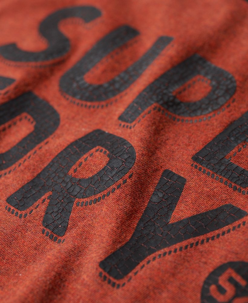 Men's Copper Label Workwear Tee-Copper Still Orange Grindle-Chest Logo View