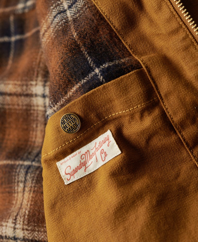 Workwear Ranch Denim Co Tobacco Brown Jacket-Inside detail view
