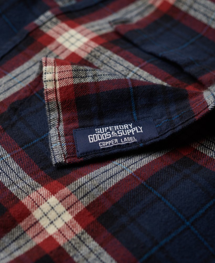 Lumberjack Shirt-Oregon Check Navy-Fabric view