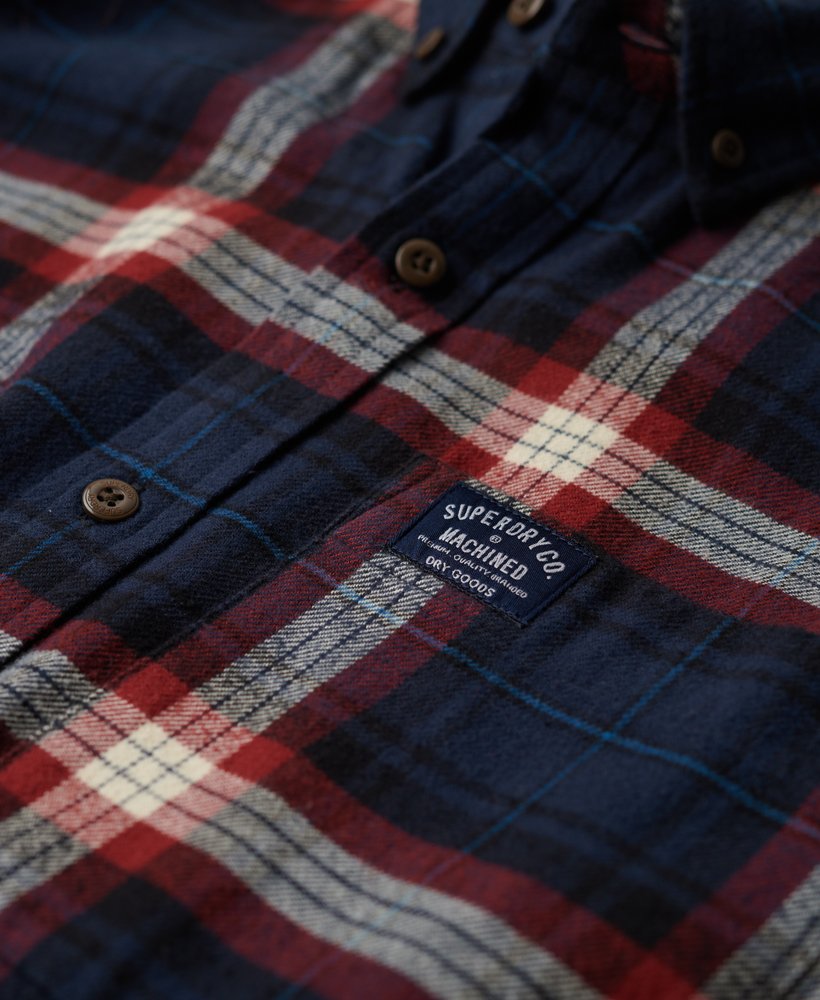 Lumberjack Shirt-Oregon Check Navy-Chest logo view