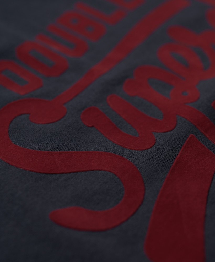 Athletic Script Graphic Eclipse Navy Tee-Chest logo view