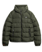 SUPERDRY Hooded Sports Puffer Jacket-Army Khaki Army Khaki side view
