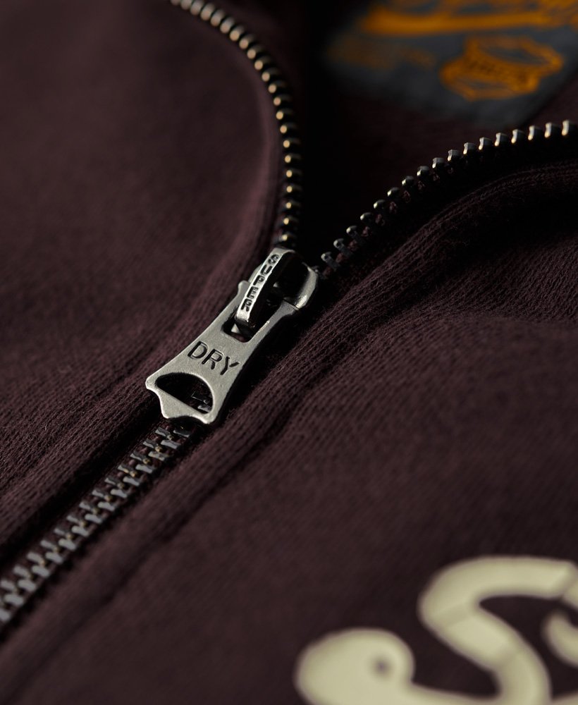 Classic Graphic Half Zip-Rich Deep Burgundy-Zip view