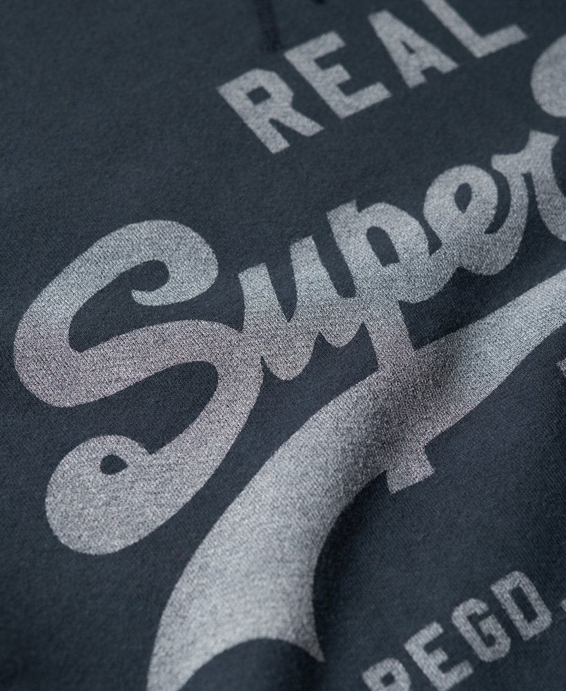 SUPERDRY Classic Vintage Logo Graphic Sweatshirt-Eclipse Navy Eclipse Navy model front view