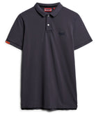 SUPERDRY Vintage Destroy Polo-Destroy Graphic Black Destroy Graphic Black front view
