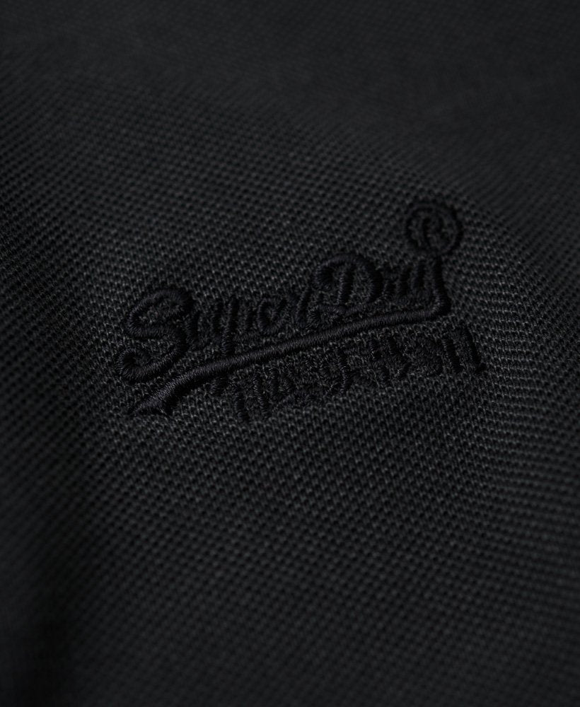 Vintage Destroy Polo-Destroy Black-chest logo view