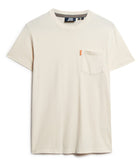 SUPERDRY Essential Washed Pocket Tee-Washed Chalk Washed Chalk back view
