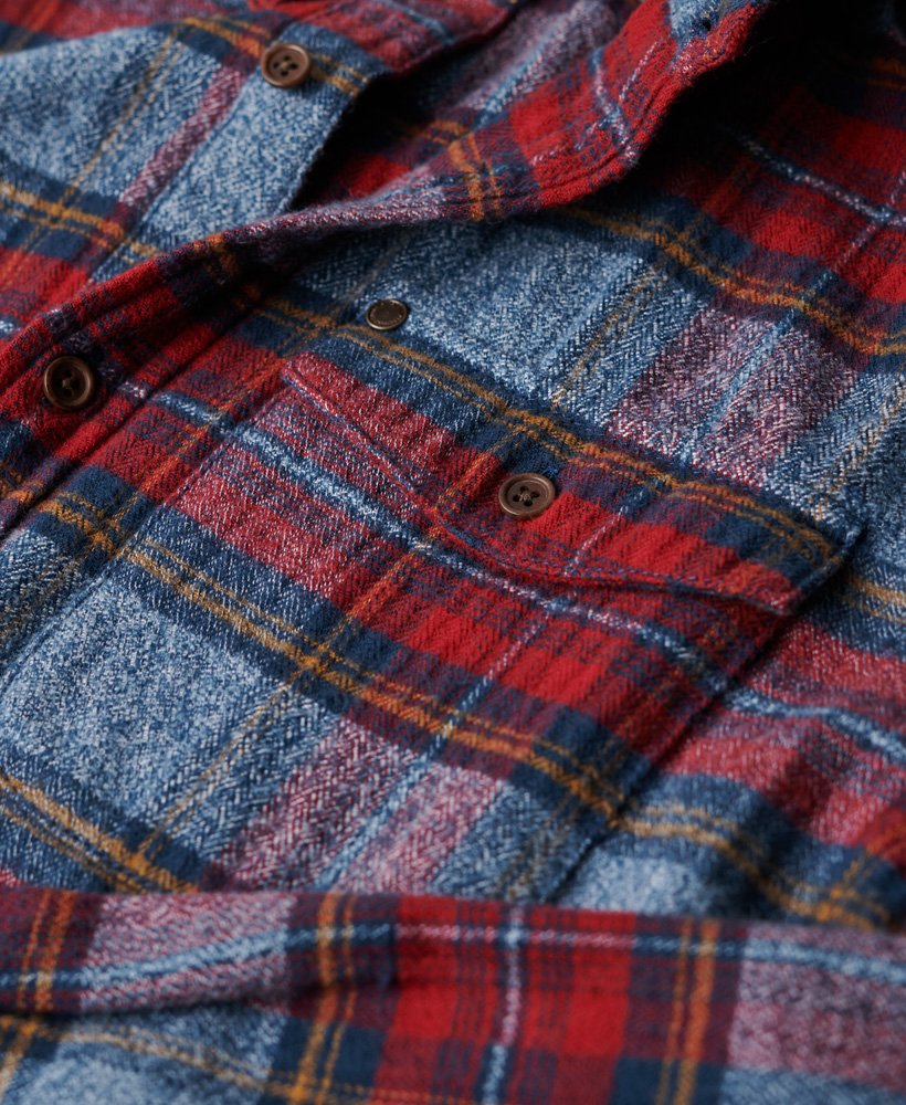 Merchant Check Shirt-Red Grindle Check-Pocket view