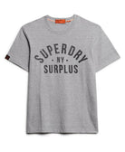 SUPERDRY Surplus Graphic Grey T-shirt Surplus Grey Grindle front view