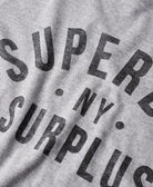 SUPERDRY Surplus Graphic Grey T-shirt Surplus Grey Grindle model front view
