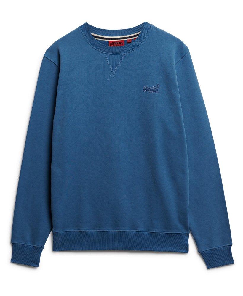 SUPERDRY Essential Logo Crew Sweatshirt-Moonlight blue Moonlight blue front view