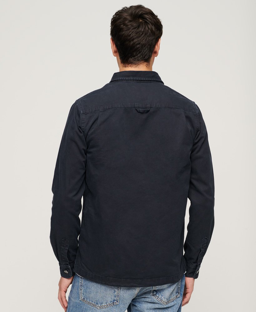 Canvas Workwear Overshirt-Eclipse Navy-Back view