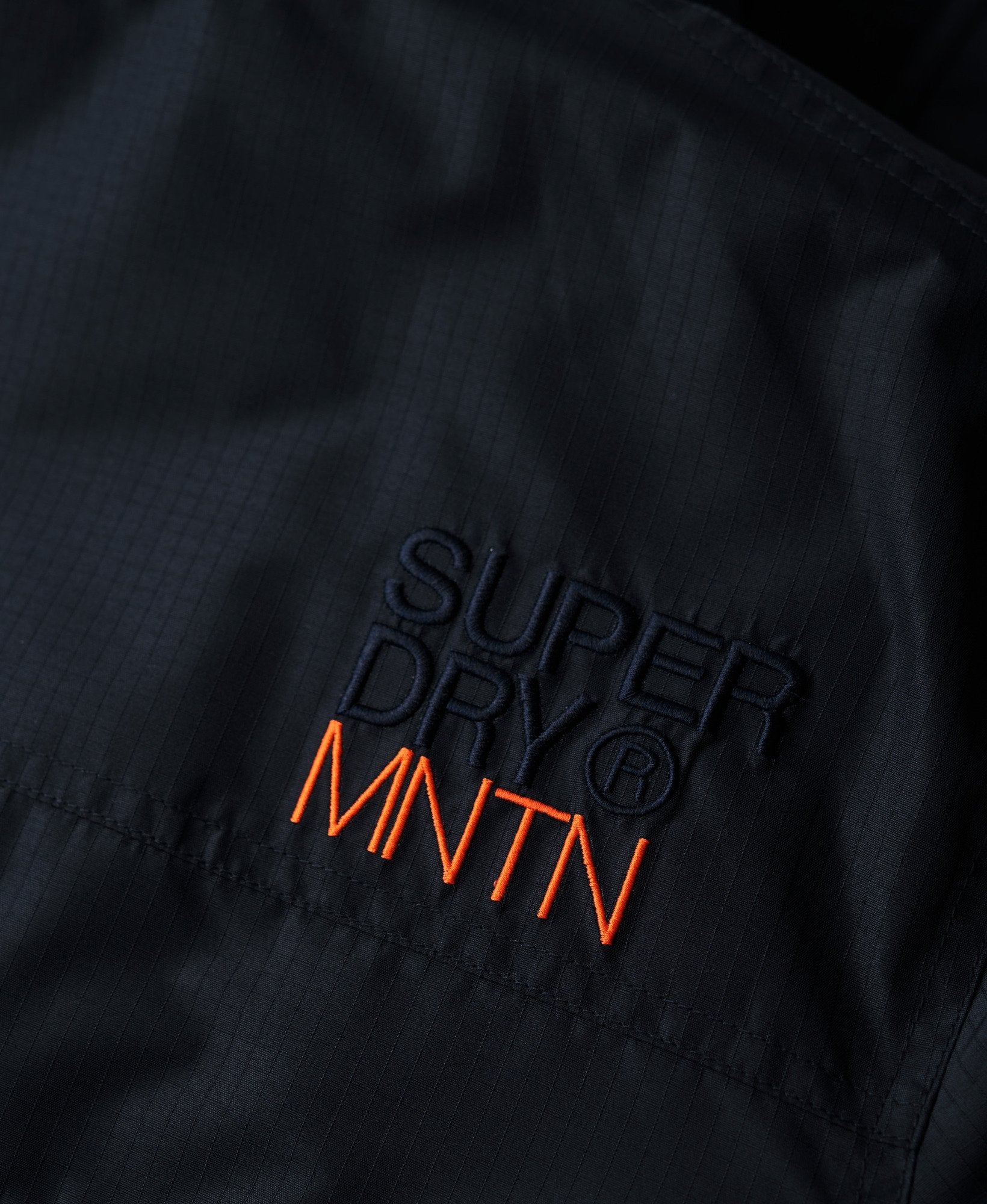 Mountain Windbreaker Jacket-Eclipse Navy-Back shoulder logo