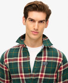 SUPERDRY Cotton Lumberjack Shirt-Oregon Check Green Oregon Check Green back view